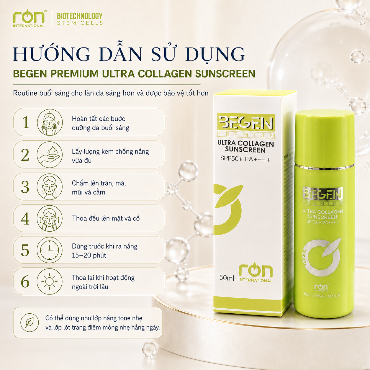 Kem Chống Nắng/ Ultra Collagen Sunscreen 50+